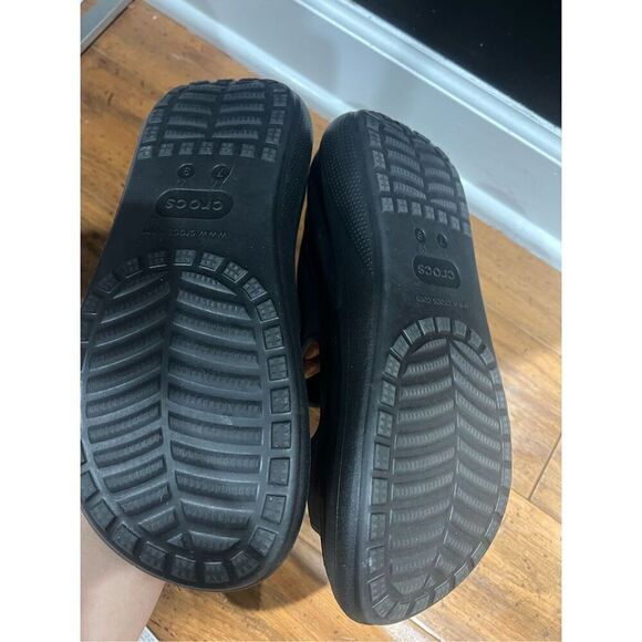 Crocs Women's Classic Crush Platform Sandal Black - Picture 7 of 8